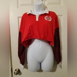 Rue 21 red & burgundy L.A. crop top